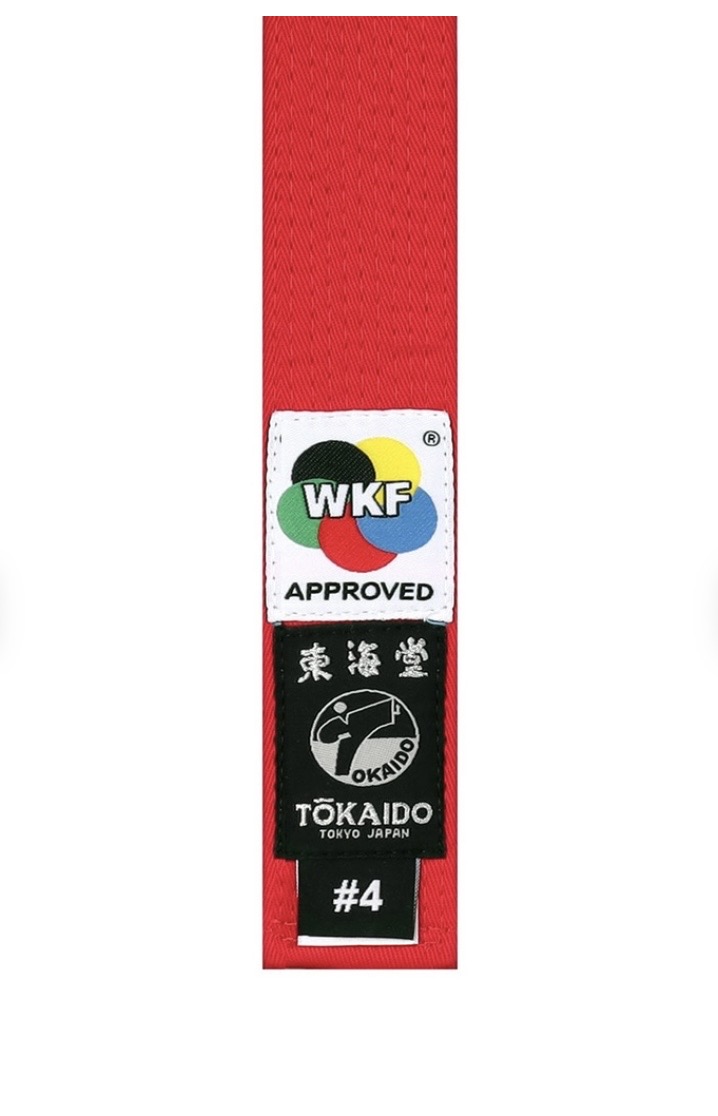 Tokaido WKF Gürtel Rot Detail 1